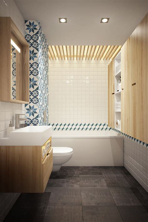 Gorgeous Bathroom Design Ideas Looks So Trendy Which Combined With a Tile Decor - RooHome