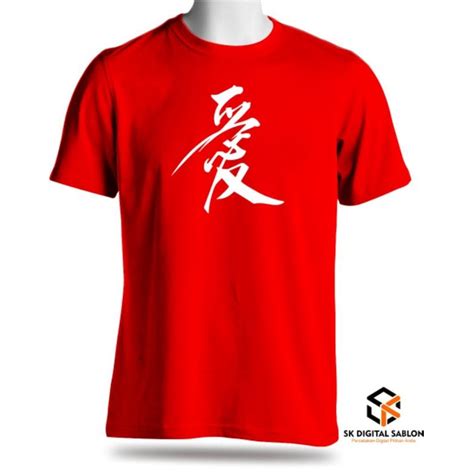 Jual Kaos Keren Tulisan Kanji Shopee Indonesia