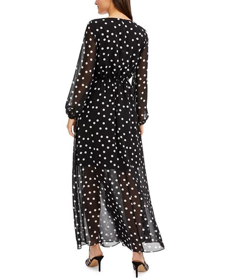 Inc International Concepts Inc Polka Dot Belted Maxi Dress Created For