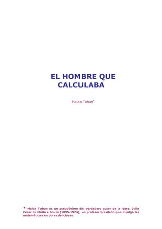 El Hombre Que Calculaba De Malba Tahan PDF