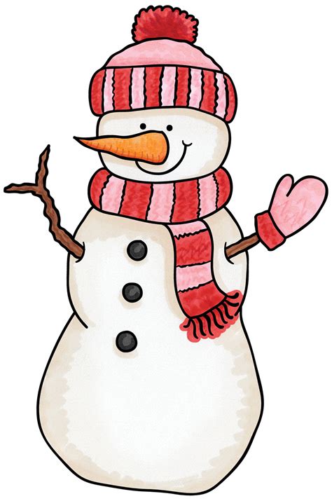 pink snowmans - Clip Art Library