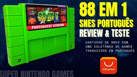 Cartucho Lotado de Jogos em Português para o Super Nintendo Super 88