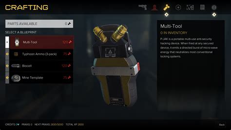 Crafting Deus Ex Mankind Divided Interface In Game