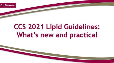 On Demand Ccs 2021 Lipid Guidelines