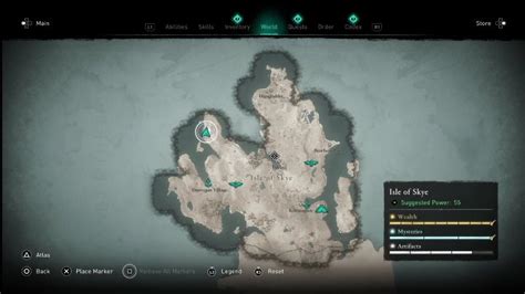 Ac Valhalla Crossover Stories Treasure Hoard Map On Isle Of Skye Location