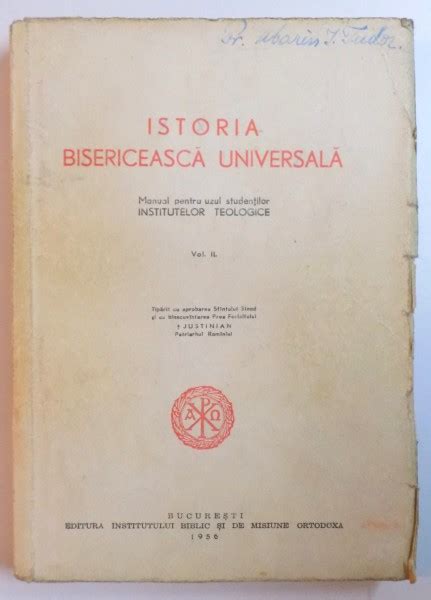 ISTORIA BISERICEASCA UNIVERSALA MANUAL PENTRU UZUL STUDENTILOR