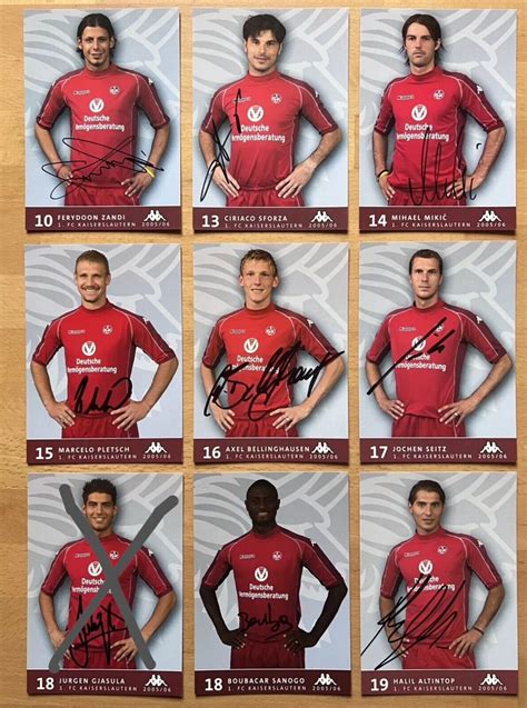 39 AK 1 FC Kaiserslautern Autogrammkarten 2005 06 Original