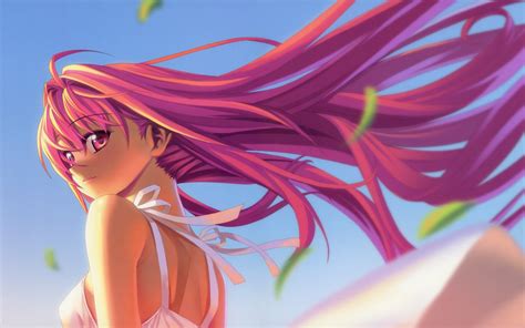 Anime Girl Long Hair In The Wind