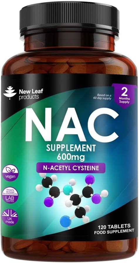 NAC N Acetyl Cysteine 600mg Per Serving N Acetyl Cysteine Nutritional