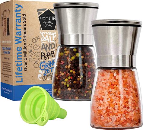 Premium Stainless Steel Salt And Pepper Grinder Set Of Adjustable