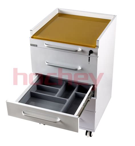 Hochey Medical Equipment Stainless Steel Dental Trolley Cabinet Mobile