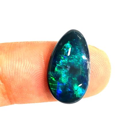 BEAUTIFUL BLACK OPAL BLUE GREEN FLASH 3.65CT L2266