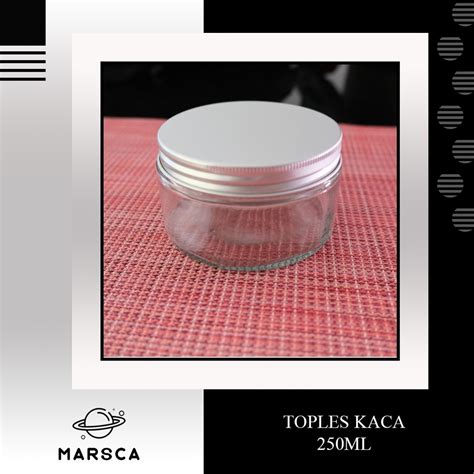 Jual Toples Jar Botol Kaca Glass Jar Toples Kaca 250 Ml Tutup