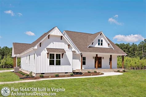 Exclusive Modern Farmhouse With Expansive Rear Porch And Double Carport