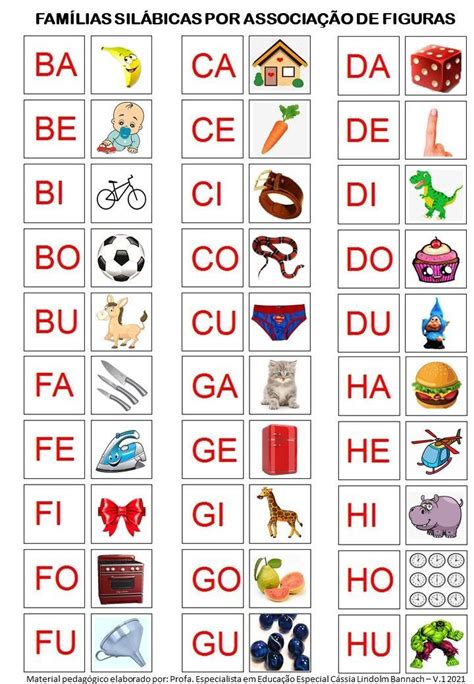 Silabário Simples Atividades alfabetização e letramento Atividades