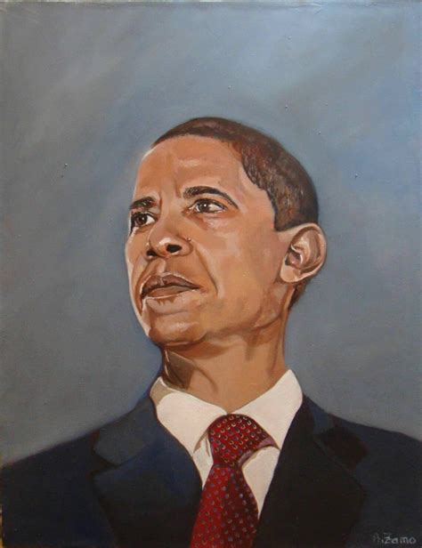 Portrait de Barack Obama Original Oil Painting by Anne Zamo | Etsy