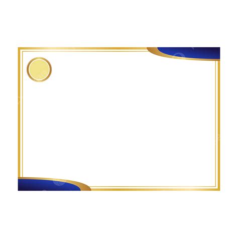 Blue Gold Modern Elegant Certificate Certificate Graduations Blue Gold Border Png And Vector