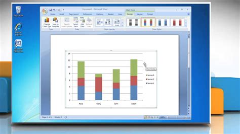 How To Make A Column Vertical Bar Graph In Microsoft Word Youtube