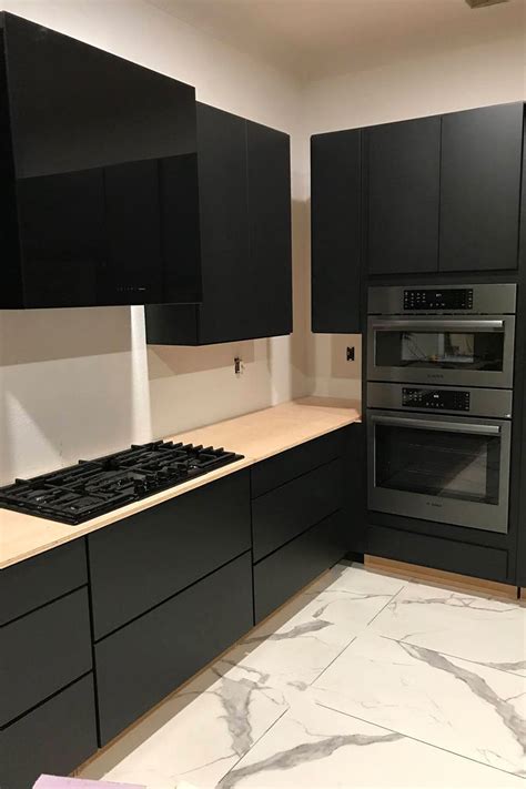 Sleek Black Kitchen Cabinets With An Edgy Aesthetic