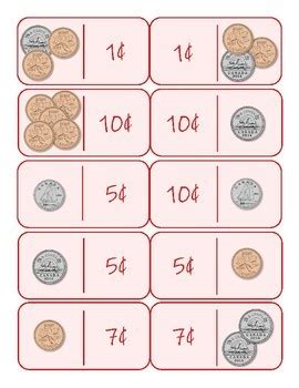 Differentiated Canadian Money Dominoes By SpecEd Specialties TPT