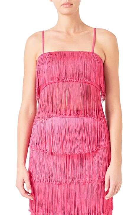 Endless Rose Tiered Fringe Crop Top Nordstrom