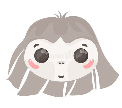 Girl Big Eyes Nice Scary Face Stock Illustration Illustration Of