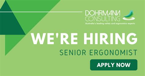 Were Hiring Senior Ergonomist Dohrmann Consulting