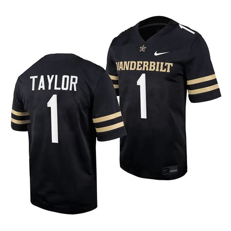 Vanderbilt Commodores CJ Taylor Home Football Jersey #1 Black 2023 ...