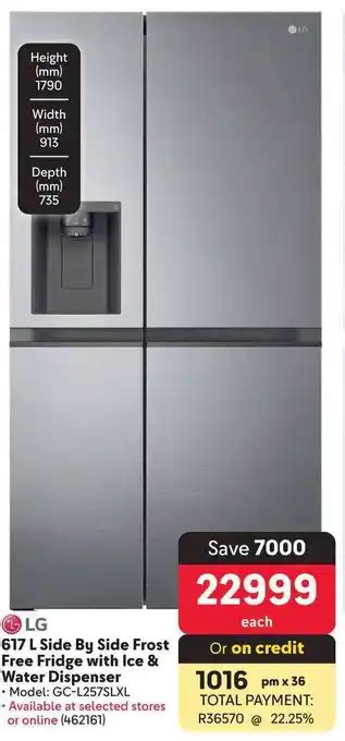 DEFY 559 L Side By Side Freezer Fridge Offer At Game