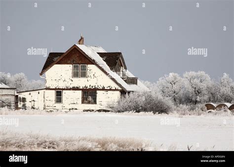 Old farm house in winter Stock Photo - Alamy