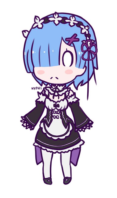 Chibi Rem By Nyphi On Deviantart Chibi Anime Chibi Chibi Sketch