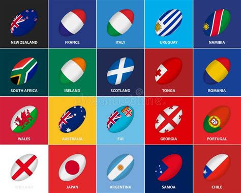 Rugby World Cup 2023 Flags Stock Illustrations – 34 Rugby World Cup ...