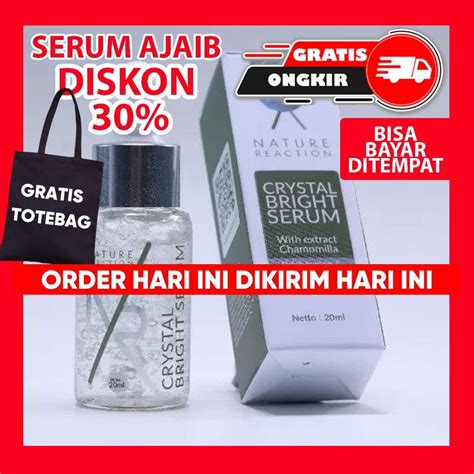 Jual Live Original Serum Nature Reaction Crystal Bright Pencerah