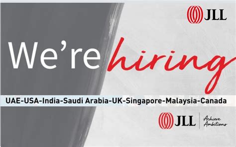 JLL Jobs UAE USA India KSA UK Singapore Malaysia Canada