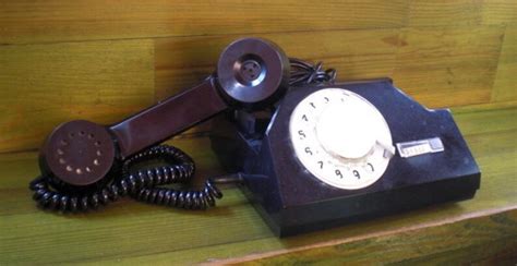 Vintage Rotary Telephone Black and White Retro Phone Dial Desk - Etsy