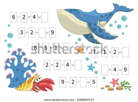 Math Game Worksheet Vector Arithmetic Learning Stock Vector (Royalty Free) 2280069157 | Shutterstock