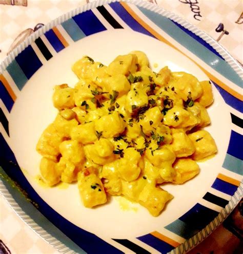 Gnocchi Di Carote Con Pancetta E Crema Alla Curcuma DELIZIE IN PENTOLA