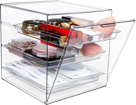 Amazon Loobuu Stackable Makeup Organizer Storage Drawers Acrylic