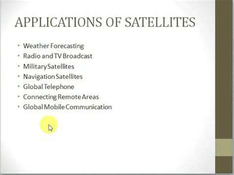 Unit Video Advantages Of Satellite Communications Applications