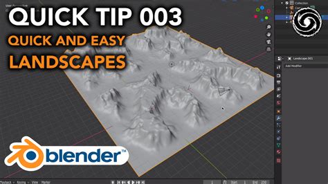 Blender Quick Tip 003: Quick And Easy 3D Landscapes In Blender 2.8 ...