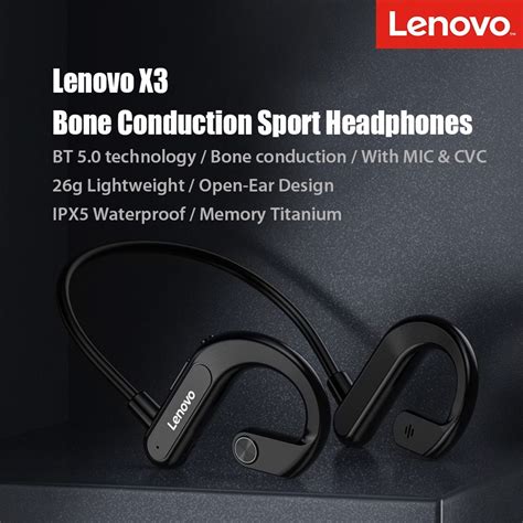 Lenovo X Titanium Bone Conduction Wireless Headphones