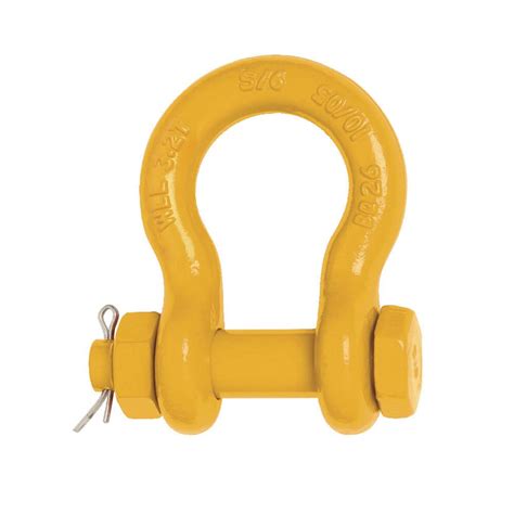 Beaver Grade S Safety Pin Bow Shackle Colored 19mm X 22mm X 4700kg Wll