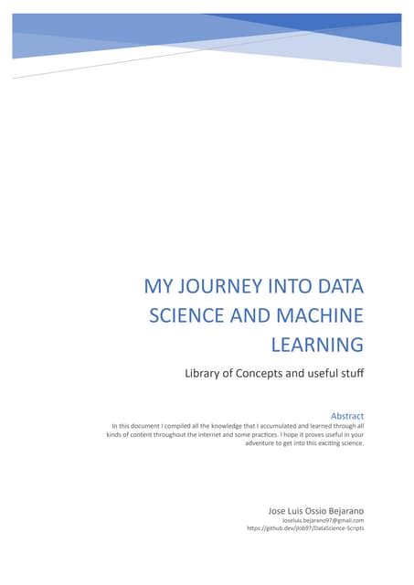 My Journey Into Data Science And Ml Library Of Concepts And Useful