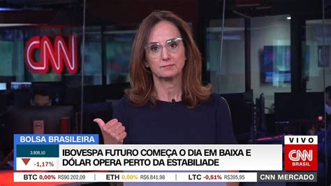 CNN MERCADO Ibovespa futuro começa o dia em baixa e dólar opera perto