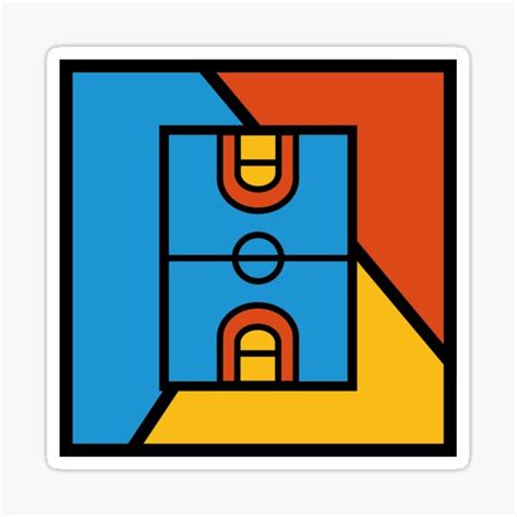 Basketball Court Sticker For Sale By Akiodeisgn Redbubble