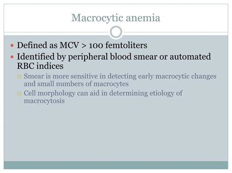 Ppt Macrocytic Anemia Powerpoint Presentation Free Download Id 3011826