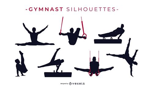 Male Gymnast Silhouette Vector Download