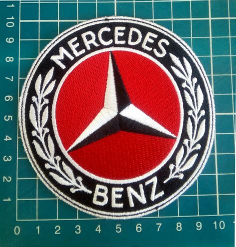 Mercedes Benz Embroidered Logo Patch German Car Auto Red 4 Jersey