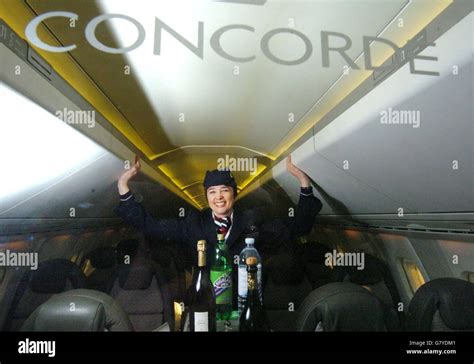 Cabin crew member Amanda Luchman with one of the few surviving Concorde ...