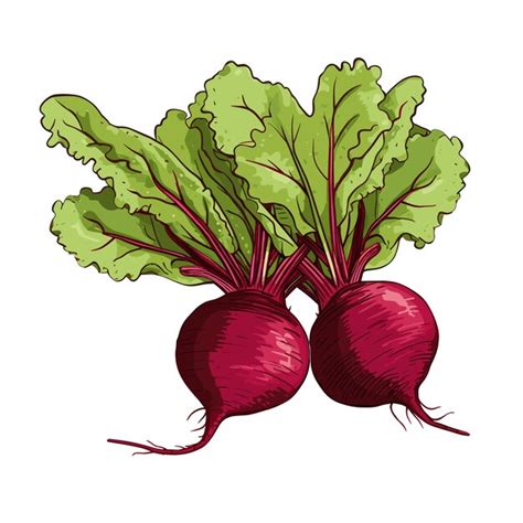 Premium Vector Hand Drawn Flat Color Beetroot Illustration